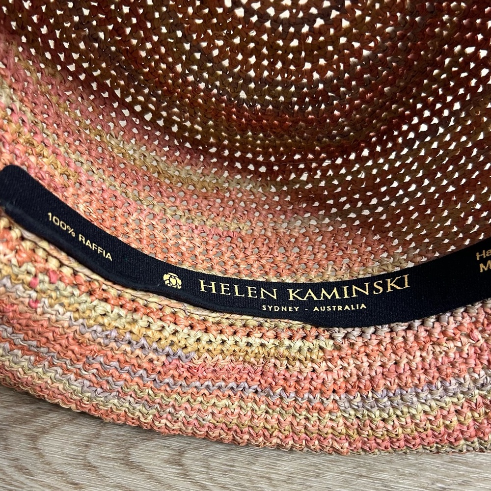 Helen Kaminski 100% Raffia Straw Multicolor Sun Hat - Picture 8 of 8